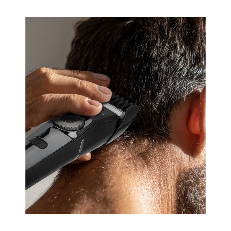 PROFI CARE hair and beard trimmer PC-HSM/R, 2-in-1, lithium-ion battery, chrome insert